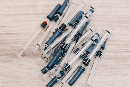 Treatment against addiction. Vaccination of people. Insulin injection. Diabetesの写真素材
