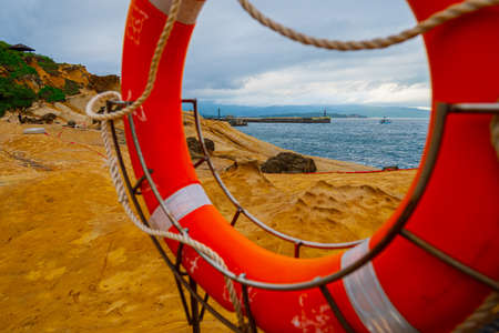 This is a part of Yehliu Geology Park at Wanli District of New Taipei City of Taiwan.