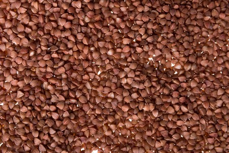 Buckwheat on a white background. Isolated texture