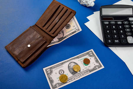 Home budget, business, finance planning, saving money, taxes or accounting concept