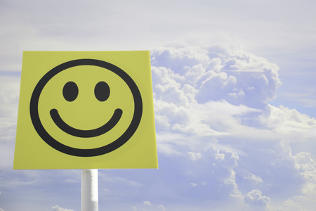 Smile sign with beautiful blue sky