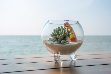 Relax day with beautiful sea in backgroundの写真素材