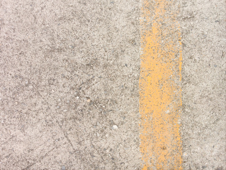 Concrete floor with yellow lineの写真素材
