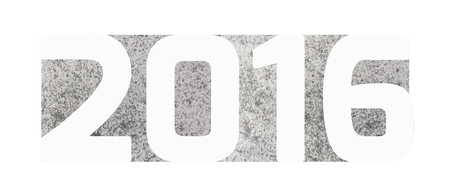 Happy new 2016 year. Concrete texture design.の写真素材