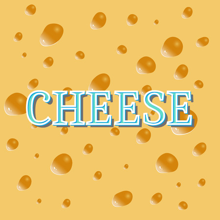 Word cheese on cheese background.のイラスト素材