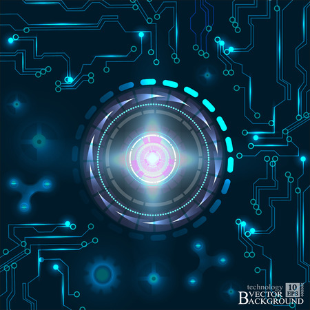 Blue Shining scheme. Vector illustration. dark background. digital. infographics. Abstract Technology background for computer graphic website internet and business. circuit. Vectorのイラスト素材