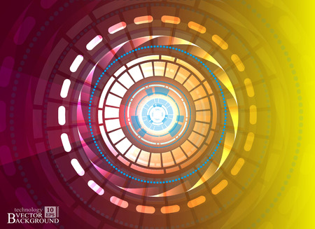 Digital technology and engineering, digital telecoms technology concept, Abstract futuristic- technology on bright color background. Vectorのイラスト素材