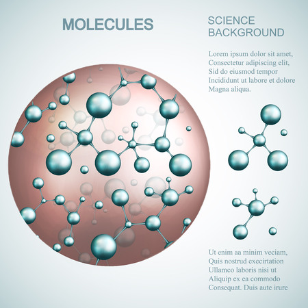 DNA and molecule template.のイラスト素材