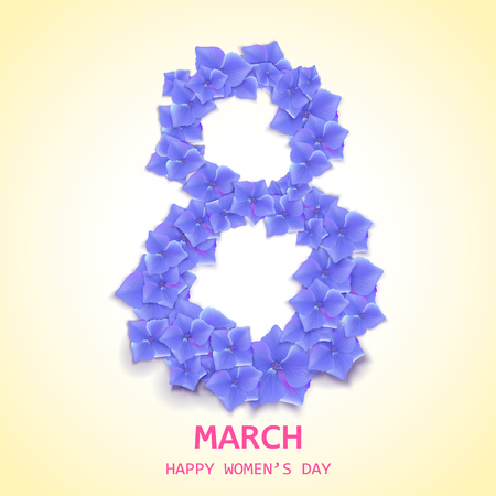 Women day background with frame flowers. 8 March invitation card. Vector illustrationのイラスト素材
