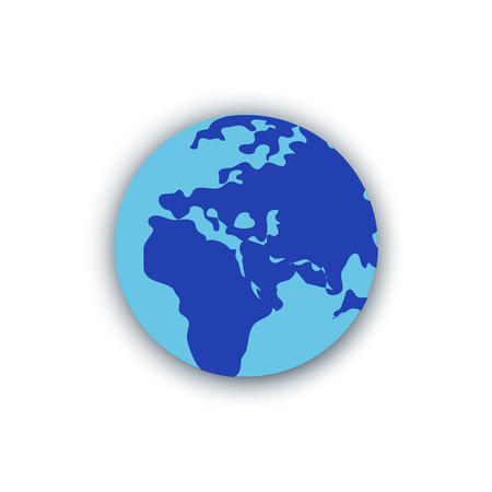Flat planet Earth icon. Vector illustration for web banner, web and mobile, infographicsのイラスト素材