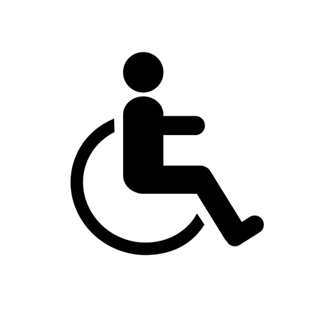 Disabled icon vector illustration. wheel chair symbolのイラスト素材