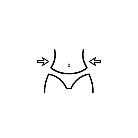 Weight loss line iconのイラスト素材