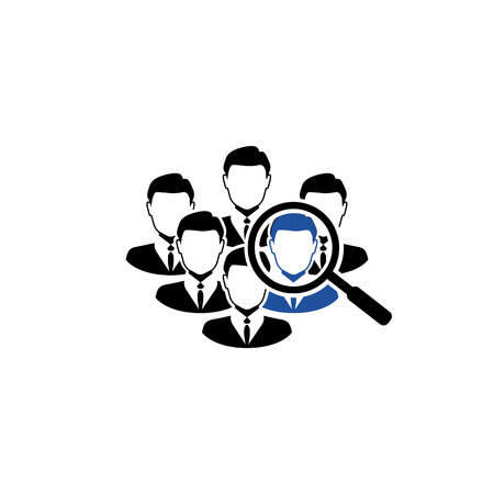 Find the right person for the job concept with business, businessman. Vector illustrationのイラスト素材