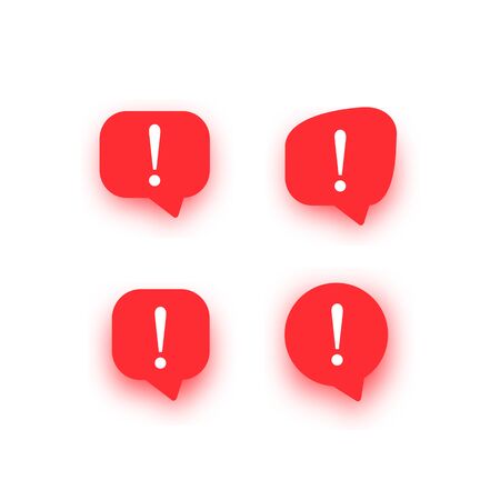 Exclamation vector icon setのイラスト素材