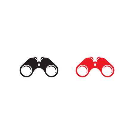 Binoculars icon set on white background. Vector illustrationのイラスト素材