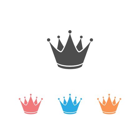 Crown icon set template. King vector iconのイラスト素材