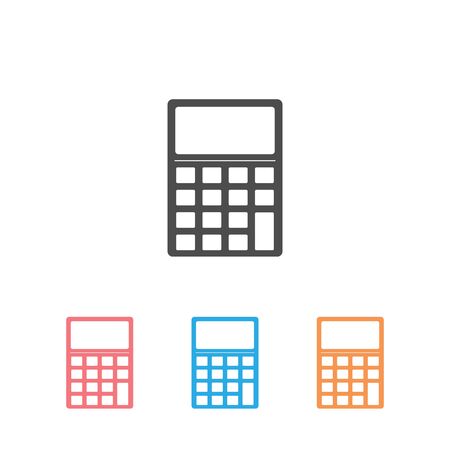 Calculator Silhouette Business Set Icon  Vector Illustrationのイラスト素材