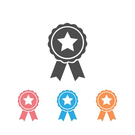 Award icon set symbol vector on white backgroundのイラスト素材