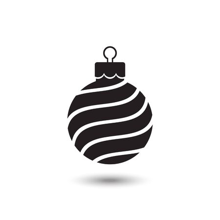 Christmas ball icon on white. Vectorのイラスト素材