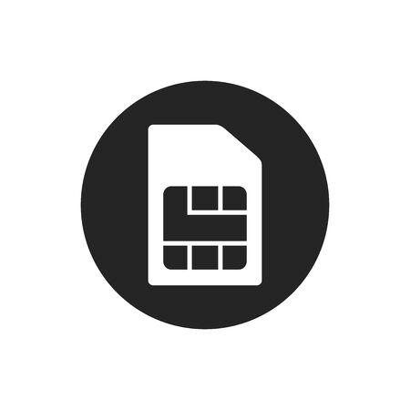 Sim card vector icon. Sim card icon symbol. Sim card mobile slot iconのイラスト素材