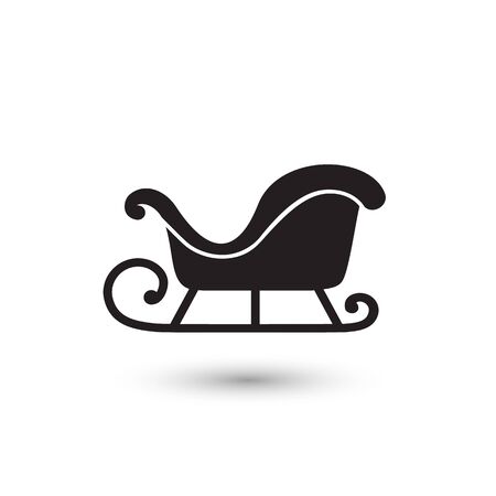 Vector Illustration of a Christmas Sleigh Iconのイラスト素材