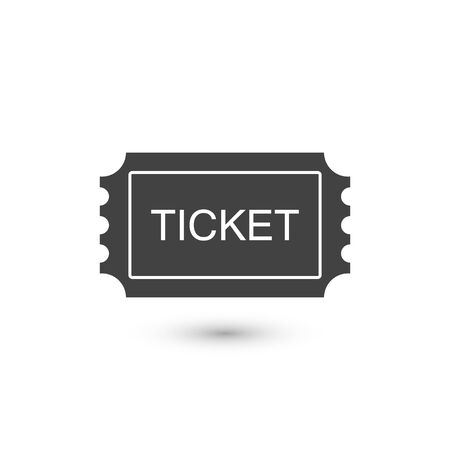 Ticket Icon. Pass, Permission or Admission Symbol, Vector Illustration Logo Template. Presented in Glyph Style for Design Websites, Presentation or Mobile Appsのイラスト素材