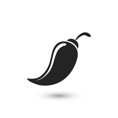 Chili icon. Pepper icon. Vector illustrationのイラスト素材