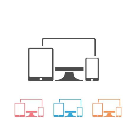 Gadget Icon Set. Devices Illustration As A Simple Vector Sign & Trendy Symbol for Design, Websites, Presentation or Mobile Applicationのイラスト素材