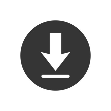Download icon on white background. Downloading vector iconのイラスト素材