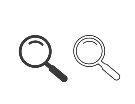 Search Magnifying glass icon set symbol. Vector illustrationのイラスト素材