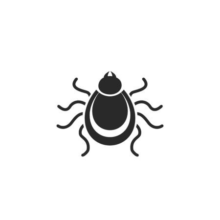 Tick icon. Mite silhouette. Vector illustration.のイラスト素材