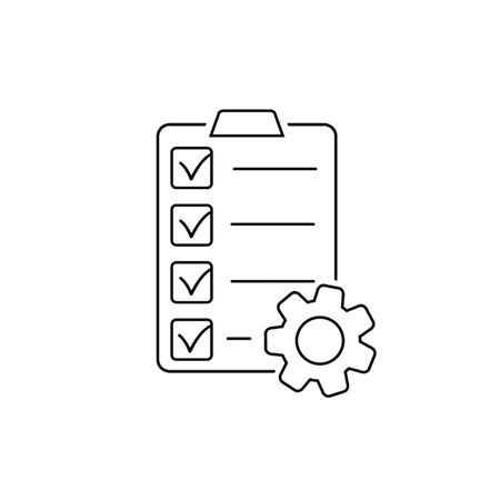 Project Management line icon in flat style. Project symbol for your web site design, logo, app, UI. Vector illustrationのイラスト素材