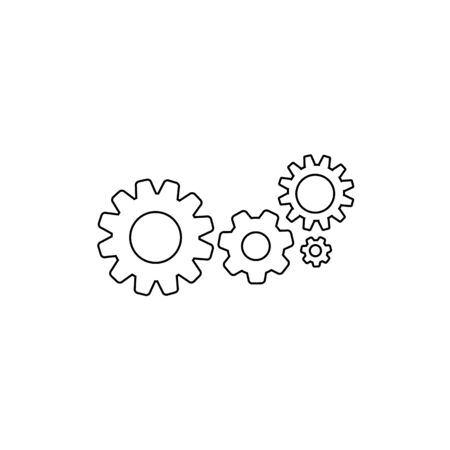 Gear Line Icon Vector Templateのイラスト素材