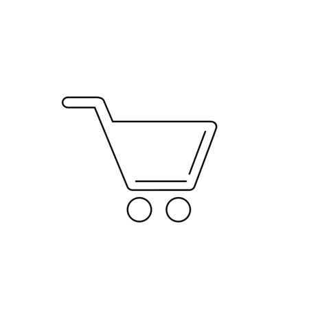 Shopping line icon vector. Shopping cart iconのイラスト素材