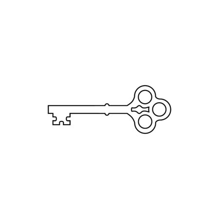 Key line icon symbol vector on white background editableのイラスト素材