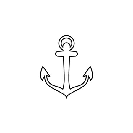 Anchor vector line icon logo Nautical maritime sea ocean boatのイラスト素材