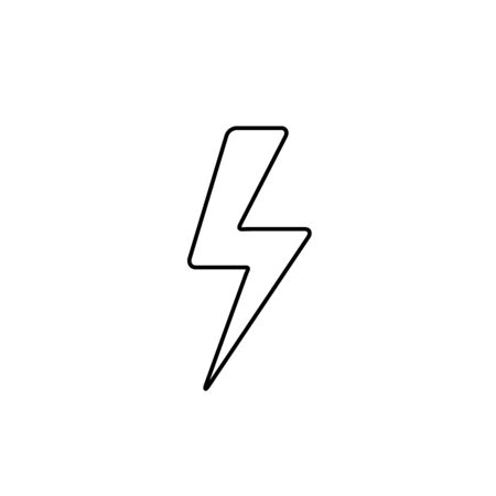 Lightning Line Icon vector. Lightning, electric power vector. Energy and thunder electricity symbol concept.のイラスト素材