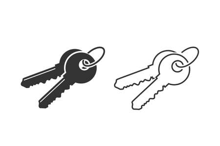 Key line icon set template illustrationのイラスト素材