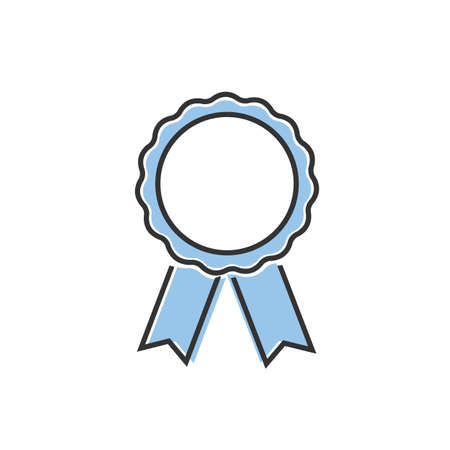 Award line icon symbol vector on white backgroundのイラスト素材