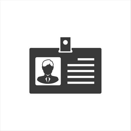 ID card vector icon, identification card icon, personal identification cardのイラスト素材