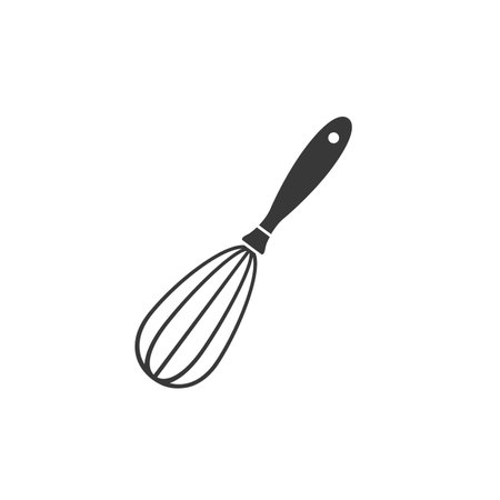 Balloon whisk for mixing and whisking flat vector icon for cooking apps and websitesのイラスト素材