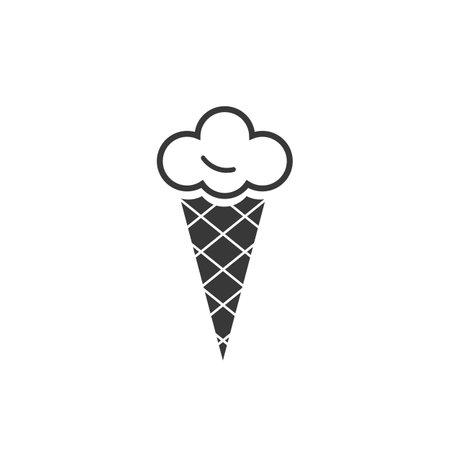 Ice cream icon vector design templateのイラスト素材