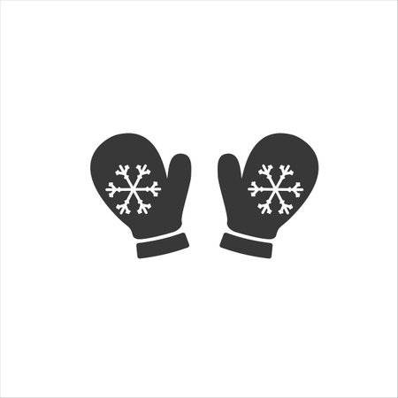 Christmas mittens icon modern flat style. Vectorのイラスト素材