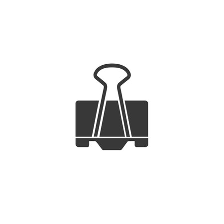 Binder clip vector isolated on whiteのイラスト素材