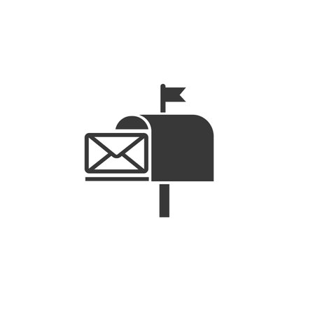 Post box icon isolated vector in modern flat styleのイラスト素材
