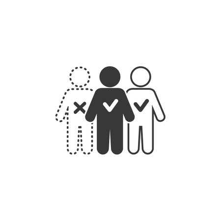 Absent Vector illustration can be used for topics attendance, absent, meeting iconのイラスト素材
