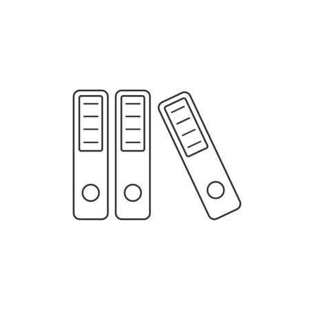 Binders vector line icon on flatのイラスト素材