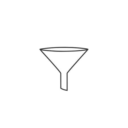 Filter line icon on white background. Vector flatのイラスト素材