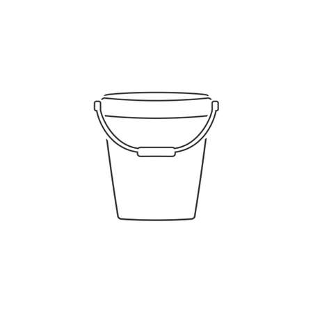 Pail Line Icon Template Vectorのイラスト素材