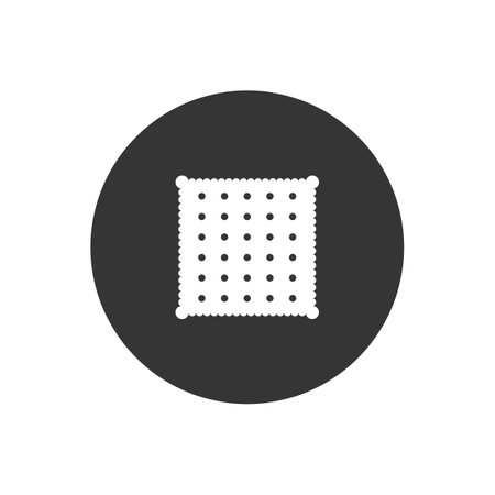 Vector biscuit white icon. Food iconのイラスト素材